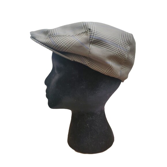 Vintage Lake of the Isles Hat Flat Cap Men LARGE Plaid Brown Lined Made In USA - Picture 1 of 6